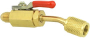 Regolatore a sfera compattibile per refrigeranti R12, R134A, R410A - chiusura manuale - 1/4 pollici - rosso.