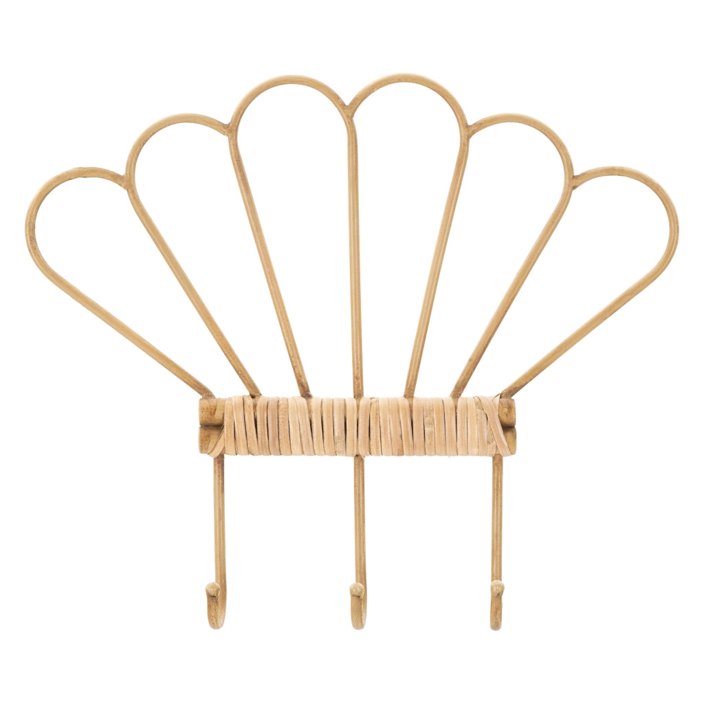 Danatala, Appendiabiti Finitura in Rattan Color Bamboo Naturale, 33h cm Marrone