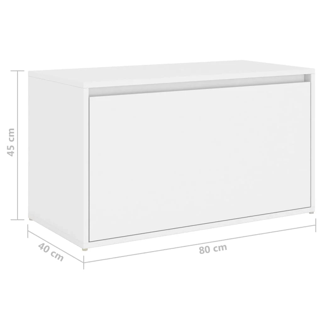 Panca da ingresso 80 x 40 x 45 cm in truciolare bianco 02_0010857
