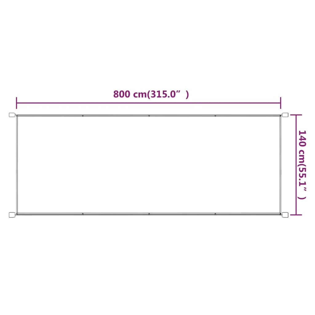 Tenda da sole verticale 140 x 800 cm tessuto oxford tortora 02_0007630