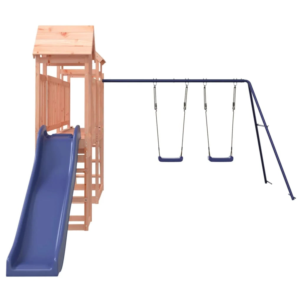 Altalena per parco giochi da esterno scivolo altalena robusta giochi da giardino 313 x 525 x 214 cm legno massello di abete Douglas 02_0004807