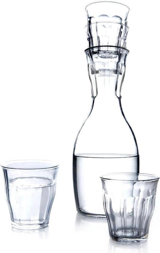 Set di caraffe in vetro da 4 pezzi nero