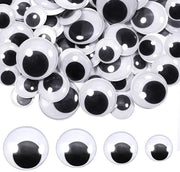 Occhi Googly Self-adesivi - Ogni 12mm - Rondi - Bianco Nero - Per Scrapbooking - Progetti Creativi