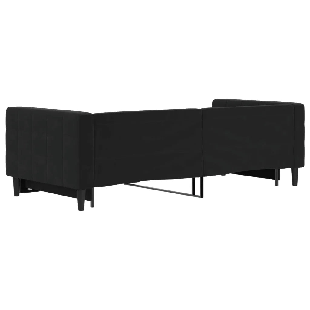 vidaXL Divano Letto con Letto Estraibile Nero 90x200 cm in Velluto