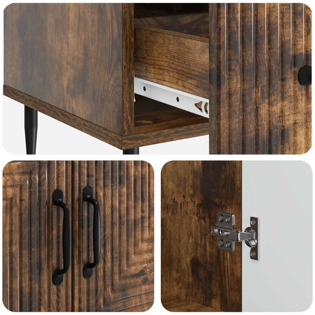 Credenza Rovere Fumo 66 x 34,5 x 95 cm Legno ingegnerizzato 894900
