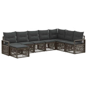 Set Divano da Giardino 8 pcs Grigio polyrattan 3435803