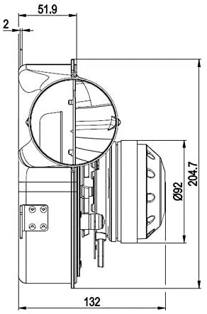 Estrattore Fumi EBM G2E150-DN91-12 per Stufa Pellet Ermetico con Encoder