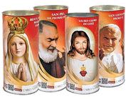 CERO VOTIVO 58X13 CM CONTENITORE IN CARTA CON FIGURE ASSORTITE