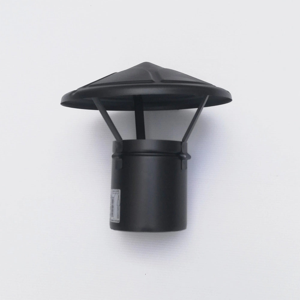 Terminale nero pellet tipo cinese da 100mm attacco maschio