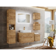 Mobile sottolavabo ERBANO – 2 cassetti – 80 cm – Colore rovere chiaro – Pratico ed elegante