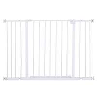 Cancelletto di Sicurezza per Animali Domestici 72-107 cm in Metallo Bianco
