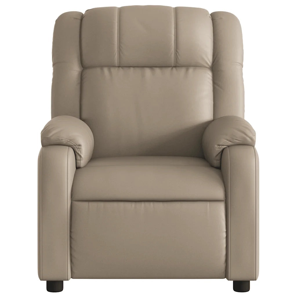 Poltrona Massaggiante | Sedia Relax Reclinabile cappuccino in Similpelle