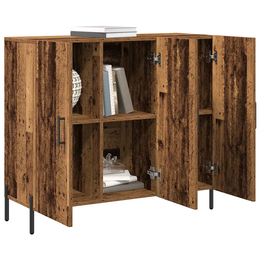 Credenza | Madia | Buffet da pranzo | Armadio da pranzo Legno vecchio 90 x 34 x 80 cm Legno multistrato
