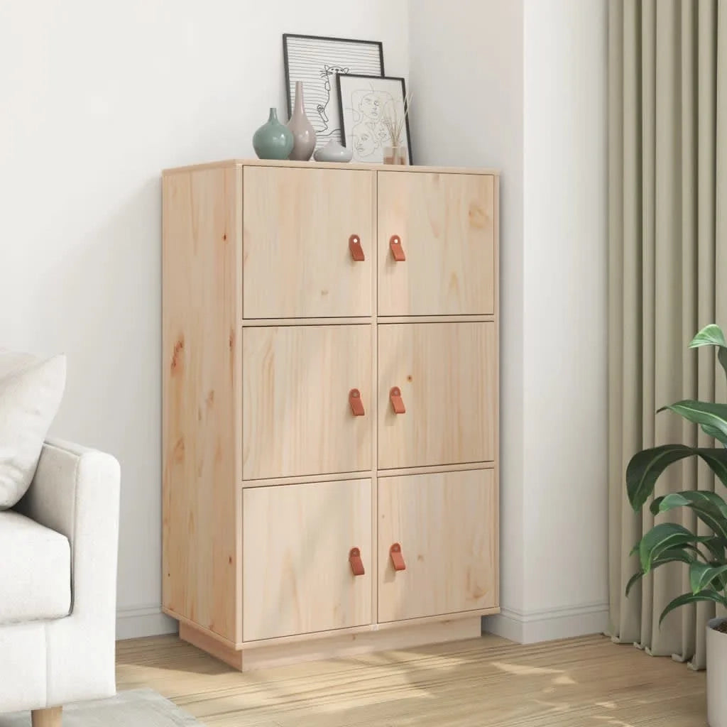 Credenza-Buffet-Armadio da cucina 67x40x108,5 cm in Legno Massello di Pino 927317