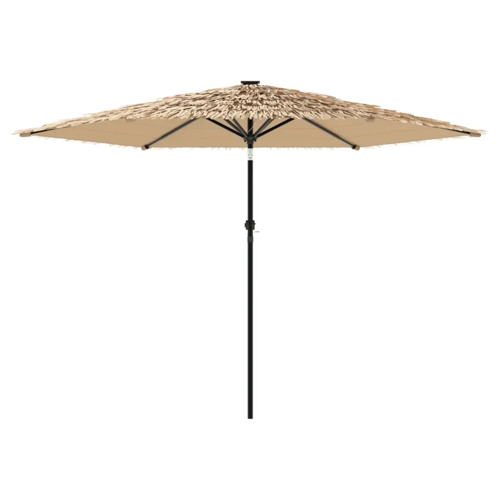 Ombrellone Giardino con Palo in Acciaio Marrone 288x288x225 cm