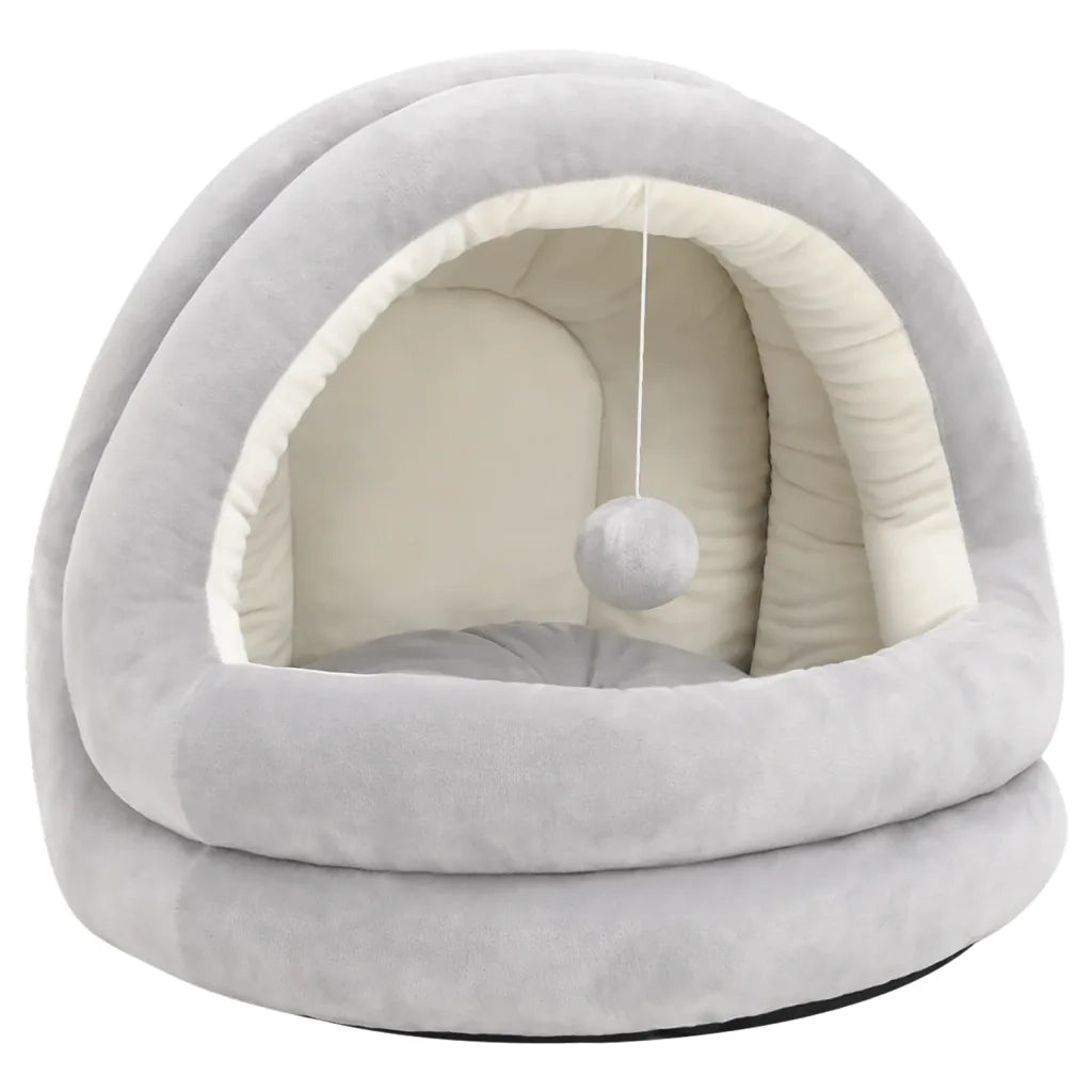 Letto per Gatti 50x50x45 cm Grigio e Crema CFW3350406