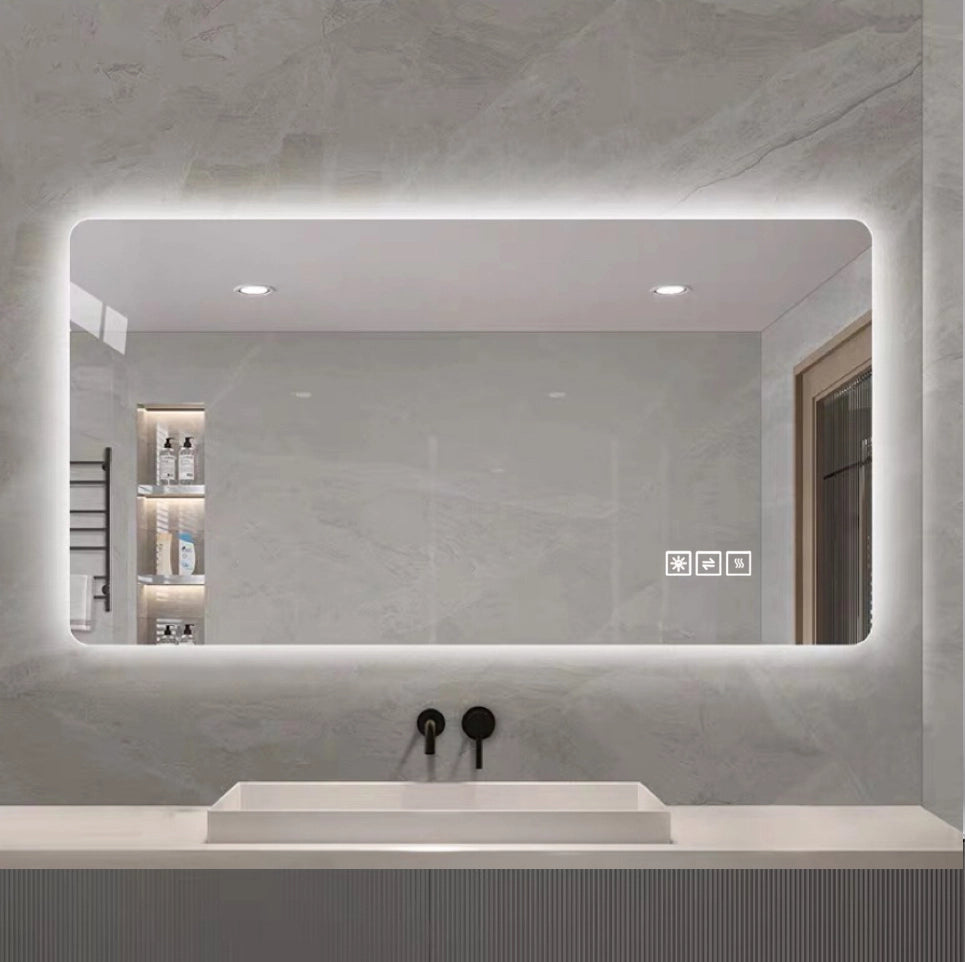 Specchio LED da bagno con retroilluminazione e antiappannamento