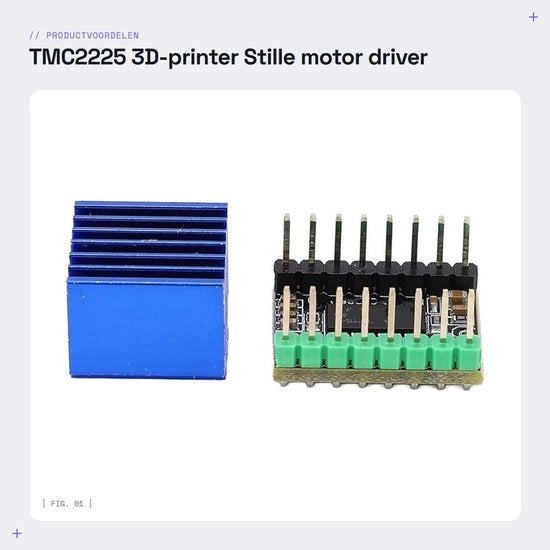 Modulo di alimentazione del motore passo con silenziatore - 256 sottodivisioni - corpo raffreddato - intervallo di tensione 5,5-36V - corrente di uscita 1,78A - funzionamento affidabile
