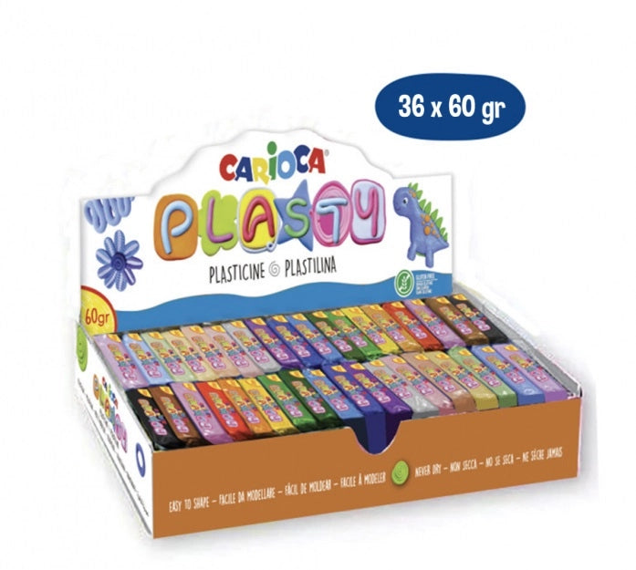 Plastilina panetto plasty 60gr carioca acquisto minimo confezione da 36 pezzi