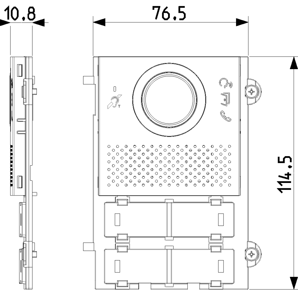 Modulo frontale audio video teleloop grigio vimar pixel 41105.01