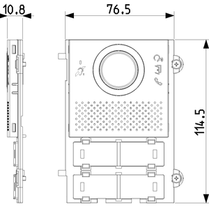 Modulo frontale audio video teleloop grigio vimar pixel 41105.01