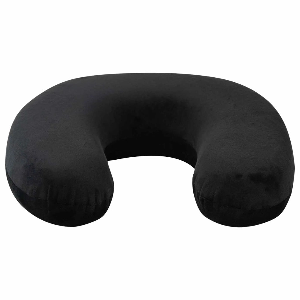 Cuscino da viaggio per il collo Nero Schiuma Memory CFW8068755