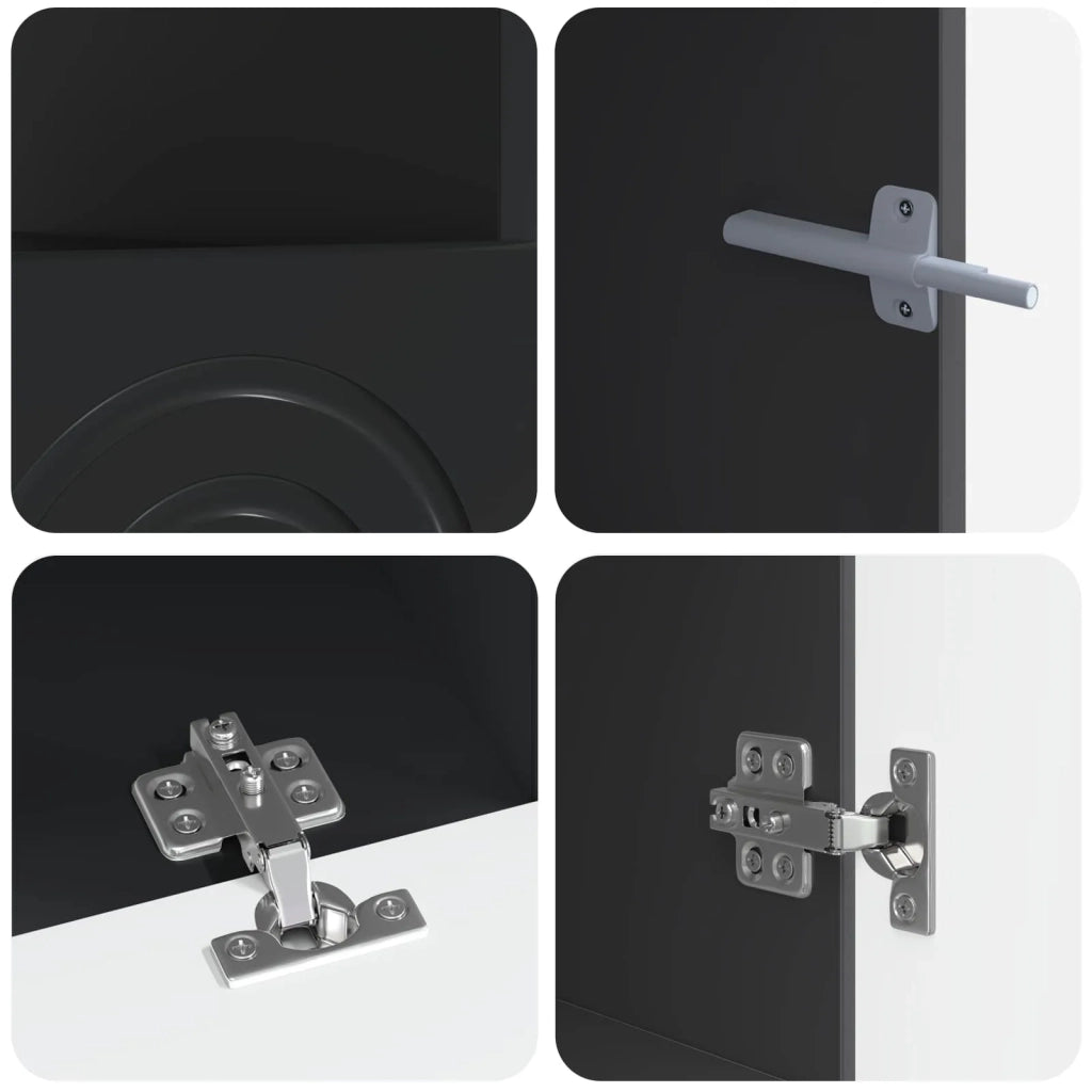 Mobile TV LED a 3 pezzi Nero Legno ingegnerizzato 3416496