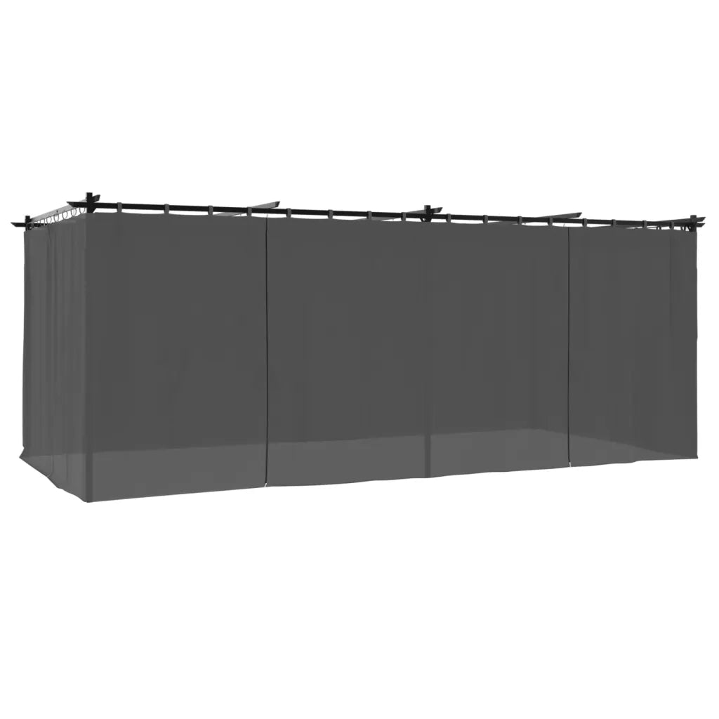vidaXL Gazebo con Tende Antracite 6x3 m in Acciaio