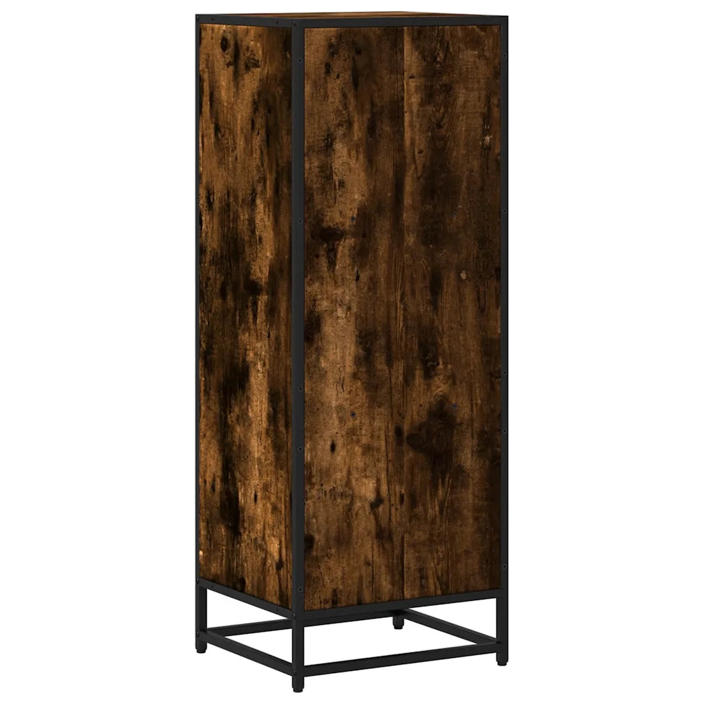 Libreria-Scaffale per Libri-Mobile di Stoccaggio Rovere Fumo 40x35x107,5 cm in Legno Multistrato