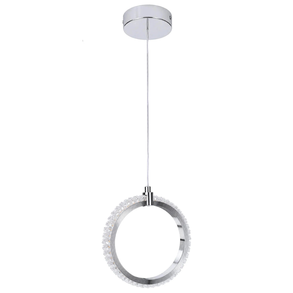 Lampada A Sospensione A Led Lhj126-w Cromo