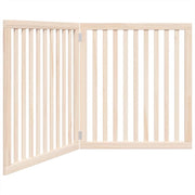 Cancelletto di sicurezza pieghevole per cani a 2 pannelli 160 cm legno di pioppo marrone 02_0023031