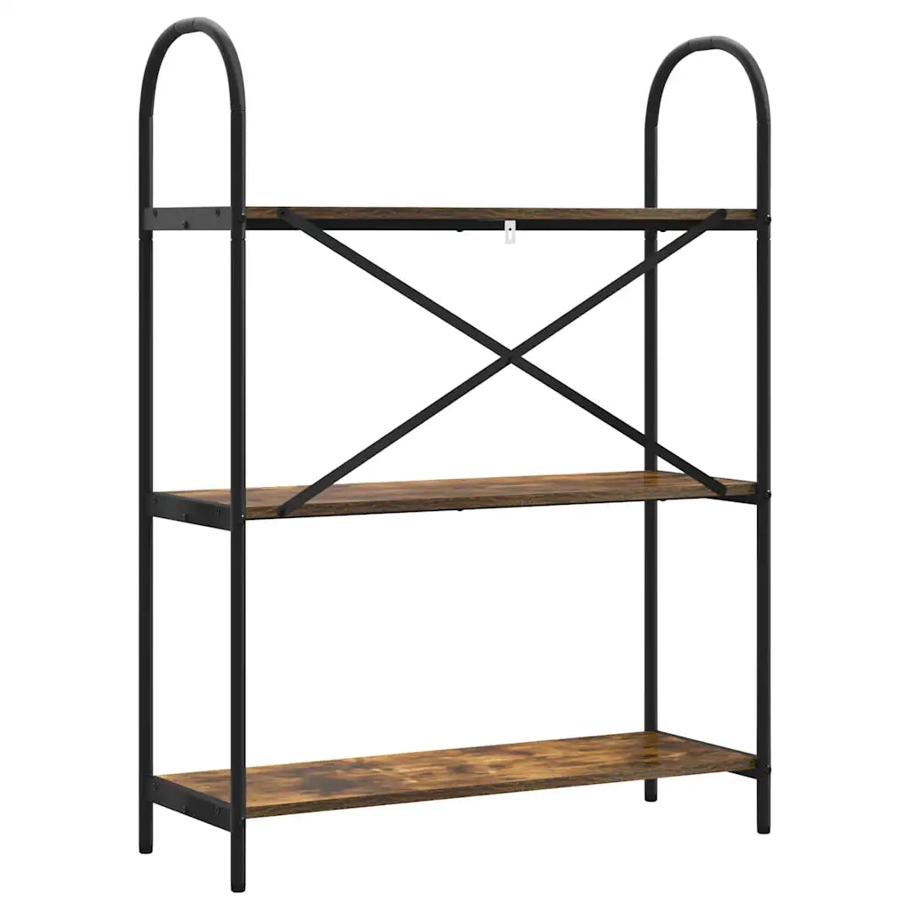 Libreria-Scaffale per Libri-Mobile di Stoccaggio Rovere fum¨¦ 80 x 30 x 109 cm Legno multistrato 940184