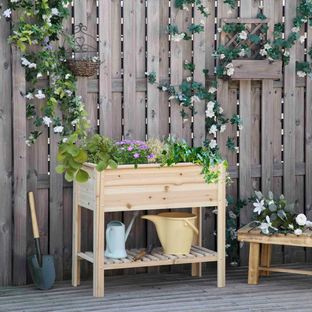 Letto da Giardino con Scaffale ¨C zephmum ¨C 90x40x81 cm Legno Naturale