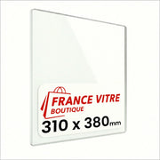 310 x 380 x 4 mm - Vetro per stufa a legna - vetro camino di ricambio - vetro per caminetto resistente al fuoco - France Vitre