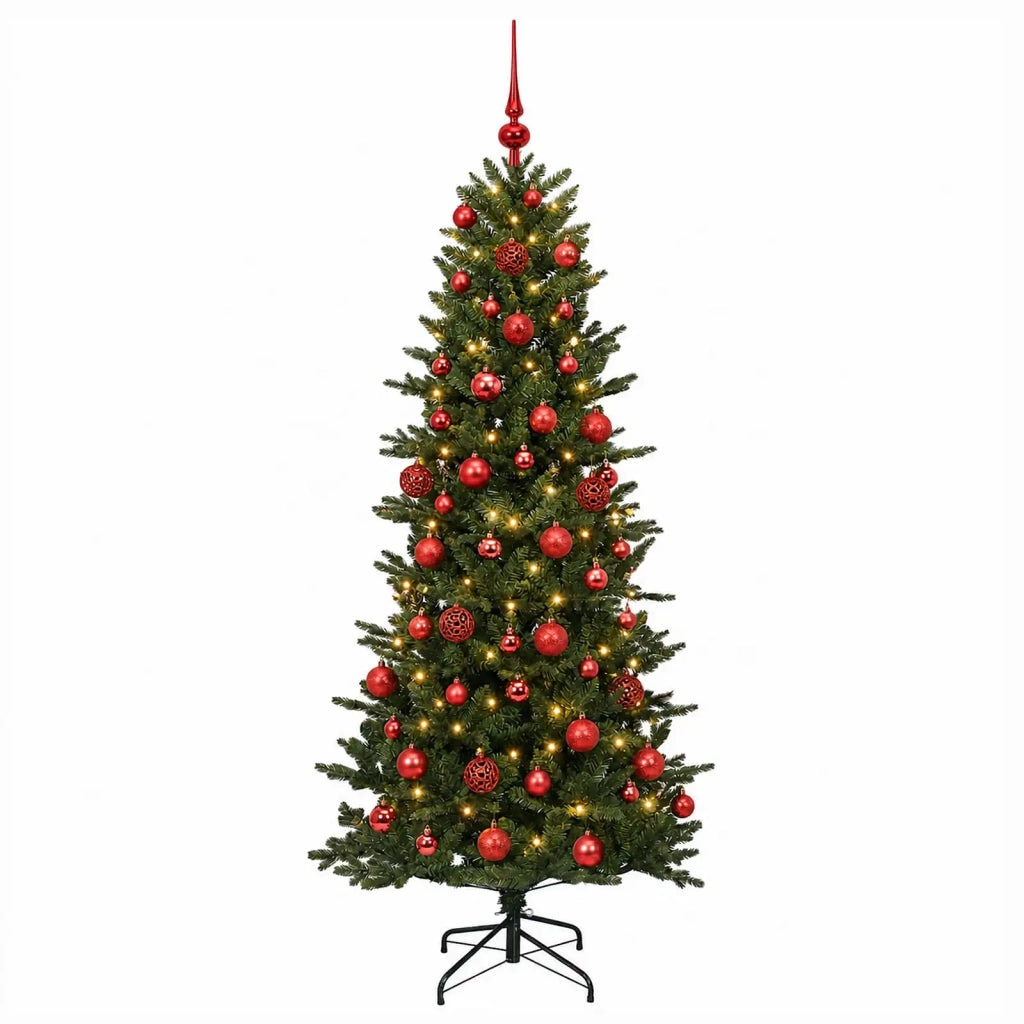 Albero di Natale artificiale con palline 240 cm 300 LED 3466786