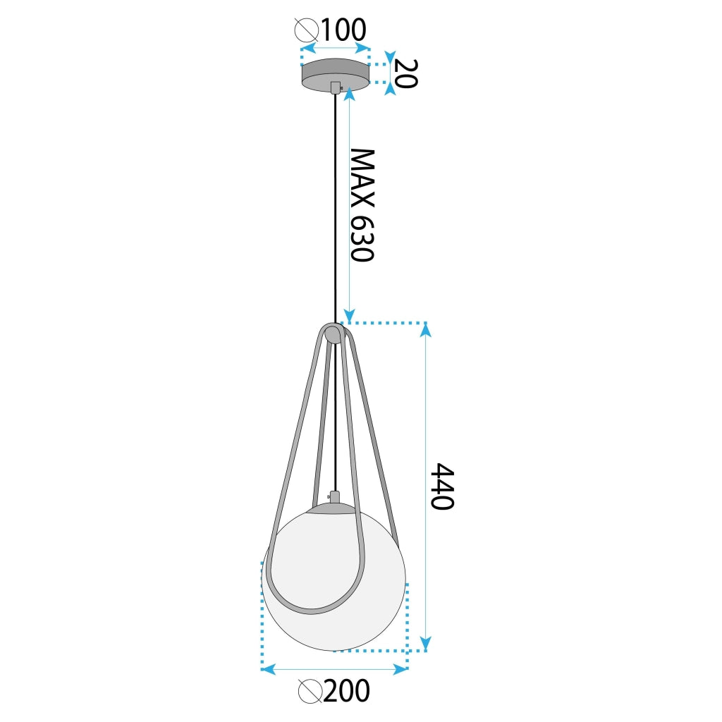Lampada Da Soffitto APP1792-1CP 20cm Black