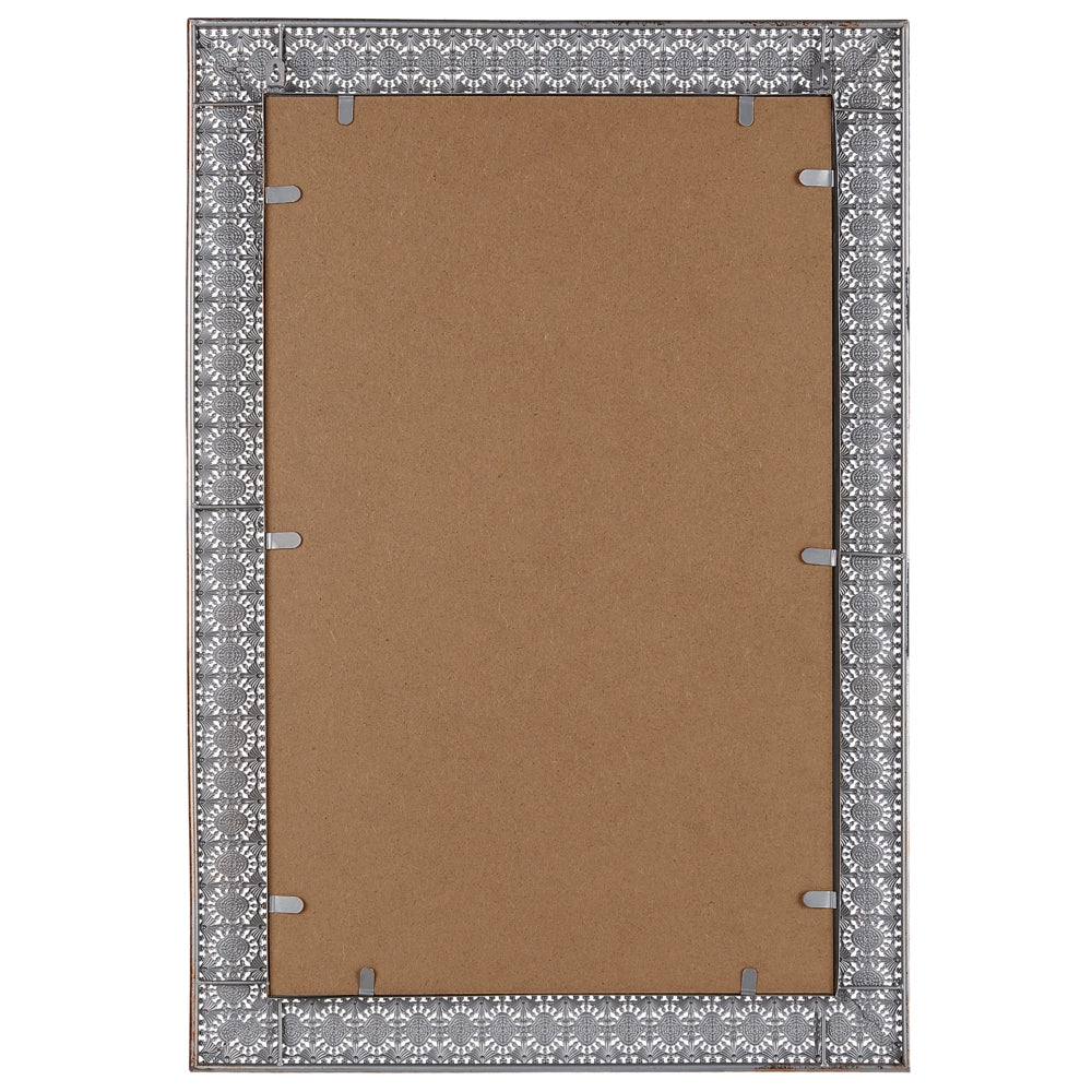 Specchio da muro rettangolare cornice rame 60 x 95 cm decorazione orientale