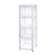 CASSETTIERA 'COVER LINE' colore trasparente/bianco  - TONTARELLI