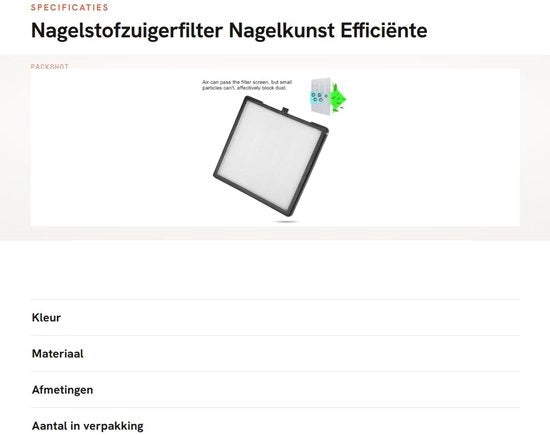 Filtro per aspirapolvere H-E-P-A - raccoglitore di residui di unghie - setola per filtro - accessorio per manicure - 18 x 18 x 1,5 cm - riutilizzabile e lavabile - filtro per aspirapolvere
