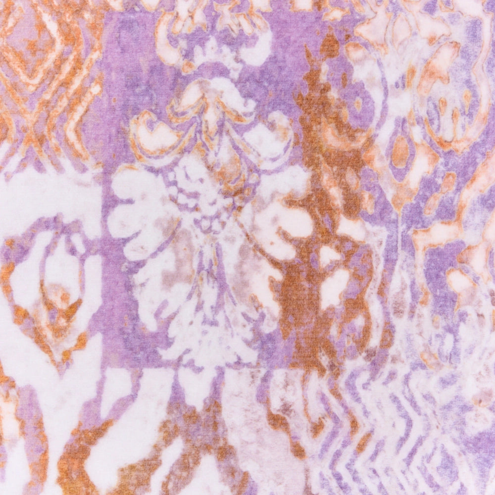 Tappeto multicolore in poliestere 80 x 150 cm, tessuto a trama piatta, stile orientale boho con vivaci motivi stampati