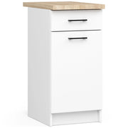 Mobile cucina modulare con piano di lavoro AKORD OLIWIA Bianco 40 cm 1 anta 1 cassetto 40x46x85 cm