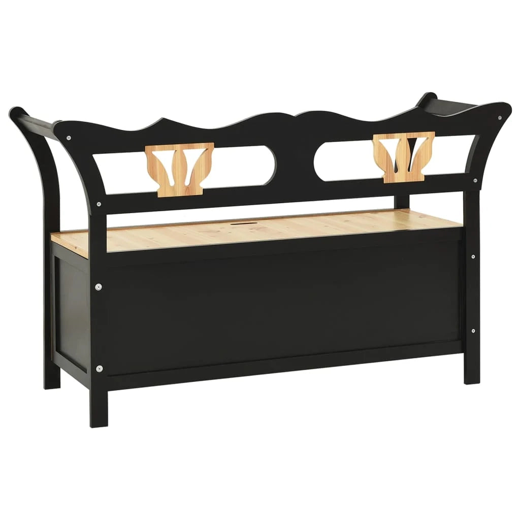Panca 107 x 45 x 75,5 cm in legno massello di abete nero 02_0010940