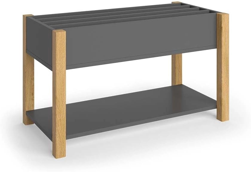 Scaffale per bambini Malia, Grigio, 80 x 46 cm, autoportante per riporre giocattoli e libri