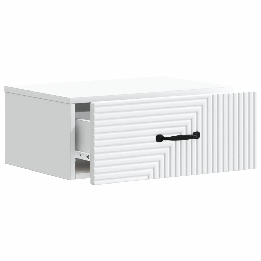 Mobiletto da notte a muro 2 pcs Bianco 49 x 34,5 x 20 cm 898616
