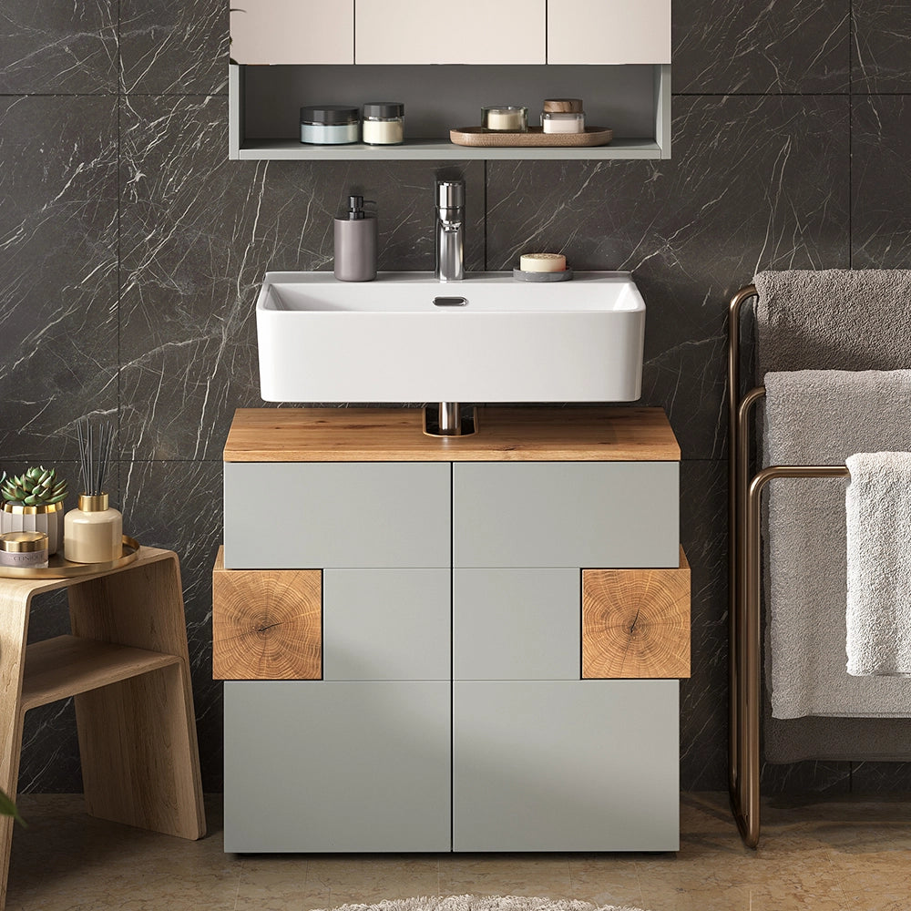 Vicco Mobile sottolavabo per bagno Grigio/Artisan 73.1 x 64 cm