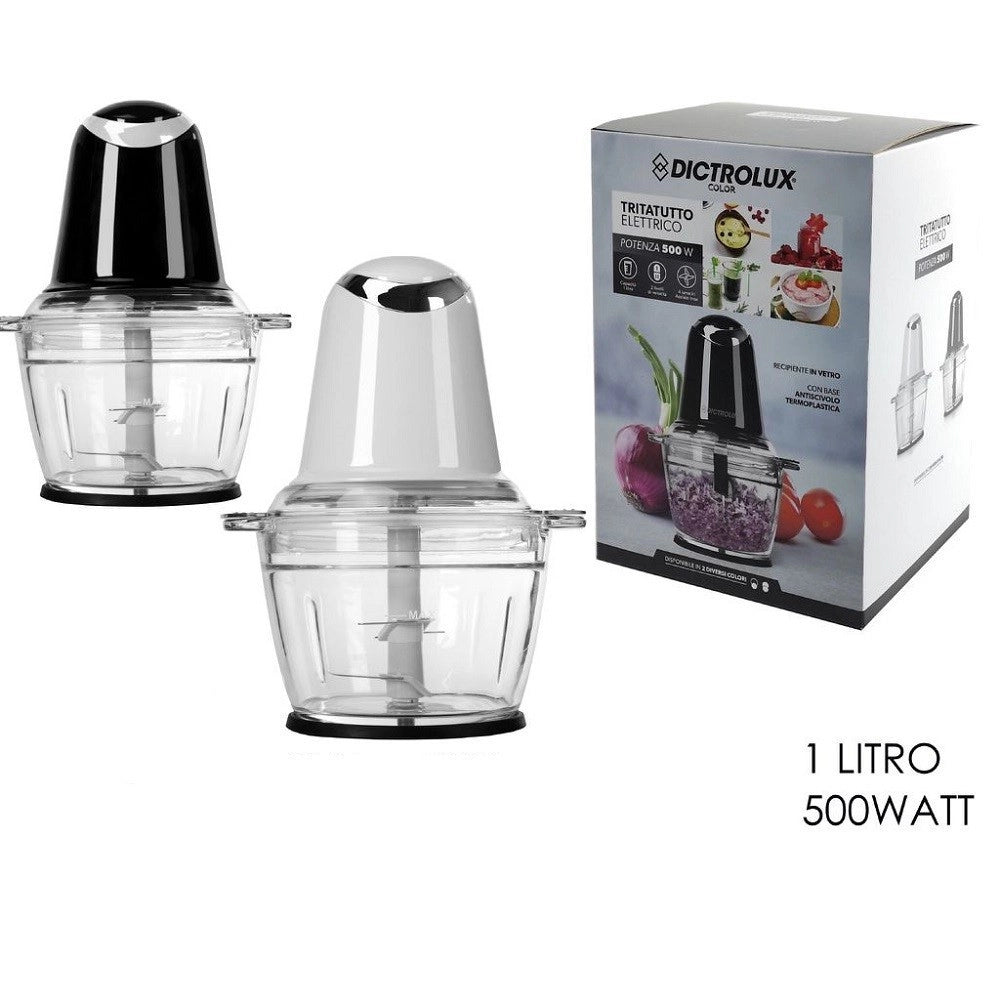 Trade Shop - Tritatutto Elettrico 3in1 500 W 1 Lt 2 Velocità Base Antiscivolo 2 Colori 584301 -