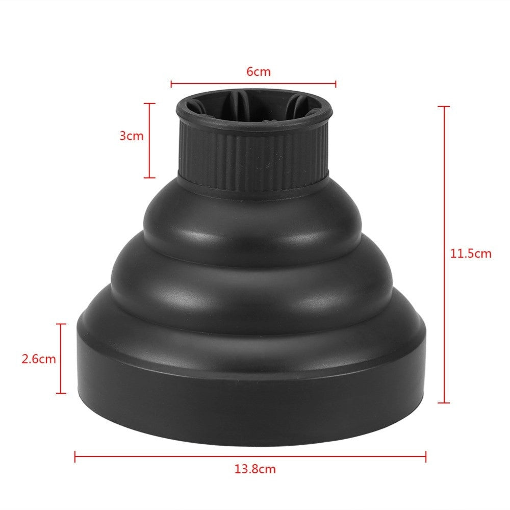 Trade Shop - Diffusore Universale Per Phon Asciugacapelli In Silicone Da Viaggio Pieghevole -
