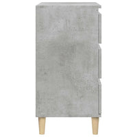 Comodino Grigio Cemento 40x35x70 cm in Legno Multistrato 819664
