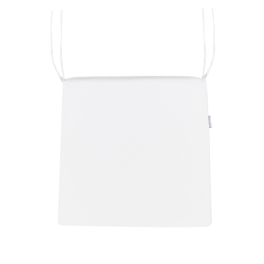 Set di 8 sedie da giardino in metallo alluminio impilabile verniciato a polvere per esterni con cuscini extra Bianco