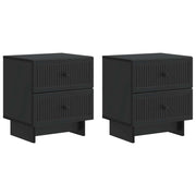 Armadio da Notte con cassetto 2 pcs Nero 43 x 34,5 x 47,5 cm 893838